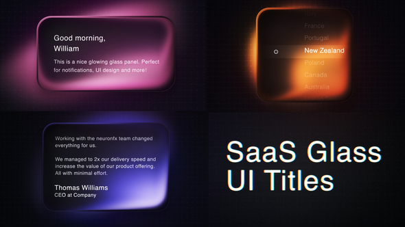 Photo of SaaS Glass UI Titles – Videohive 61547795