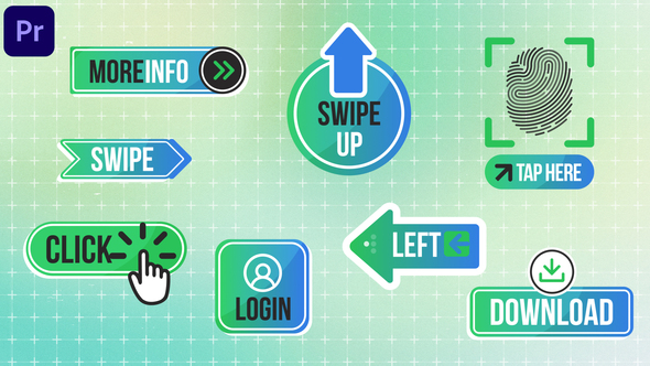 Photo of Swipe Up Tap Arrows UI Social Media Elements Interface MOGRT – Videohive 61437936