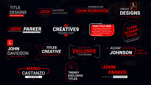 Photo of Text Title Designs – Videohive 61540328