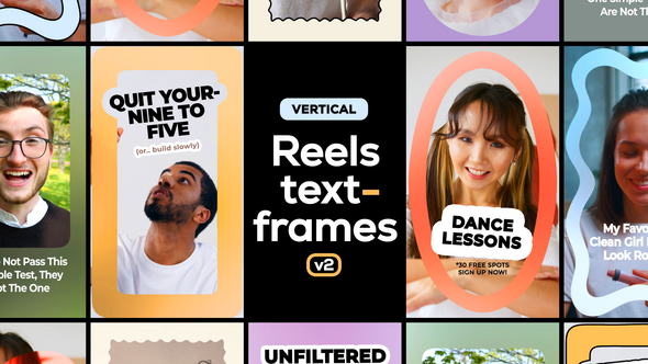 Photo of Vertical Reels Text Frames 2 – Videohive 61368285