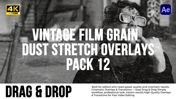Photo of Vintage Film Grain Dust & Stretch Overlays FX Pack AE – Videohive 61391081