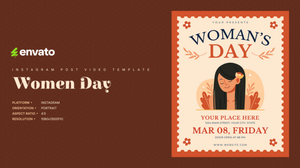Photo of Women Day Instagram Post Portrait – Creative After Effects Video Template – Videohive 61380904