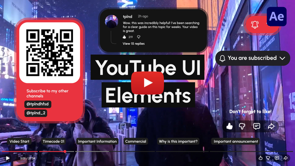 Photo of YouTube UI Elements – Videohive 61338997