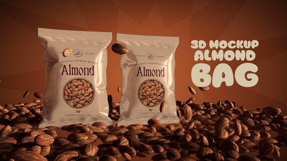 Photo of 3D Mockup Almond Bag – Videohive 61831347