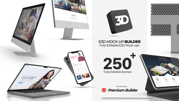 Photo of 3D Mock-Up Builder | 250+ Device Mockup Scenes with Element 3D for After Effects – Videohive 34881981