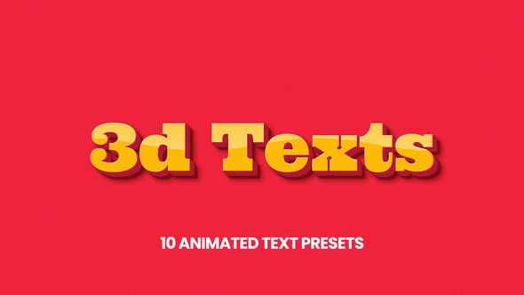 Photo of 3d Text Presets – Videohive 61870936