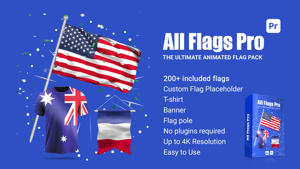 Photo of All Flags Pro | Animated National Flags Toolkit for Premiere Pro – Videohive 59269208