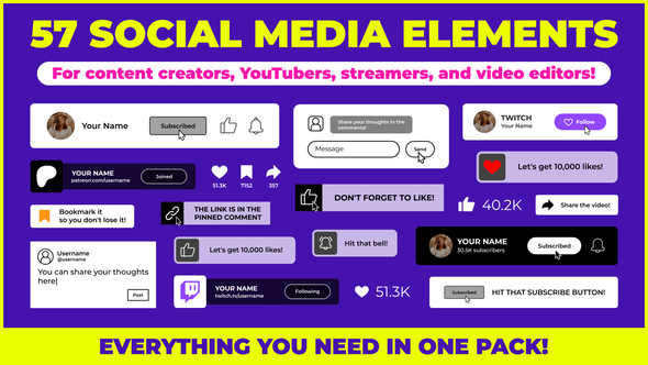 Photo of Big Social Media Elements Pack – Videohive 61852859
