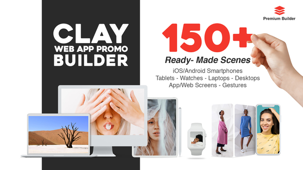 Photo of Clay Web & App Promo Builder – 150+ Clay Device and Screen Scenes for After Effects – Videohive 28890153