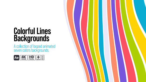 Photo of Colorful Lines Backgrounds – Vibrant Linear Gradients for Modern Design – Videohive 59159597