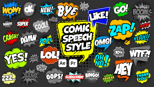 Photo of Comic Speech Style v2 – 50 Animated Comic Speech Bubbles for After Effects & Premiere Pro – Videohive 51970751