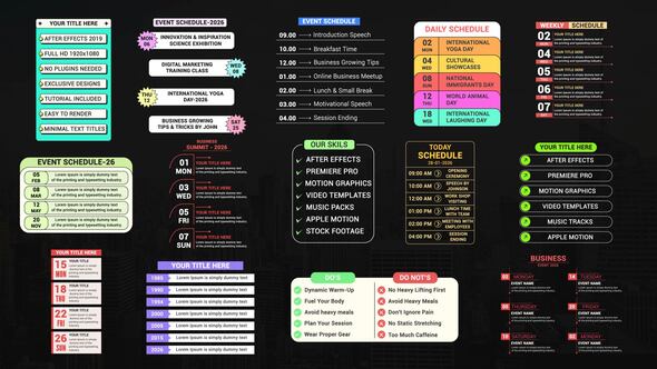 Photo of Corporate Schedule & List Titles – Videohive 61820998