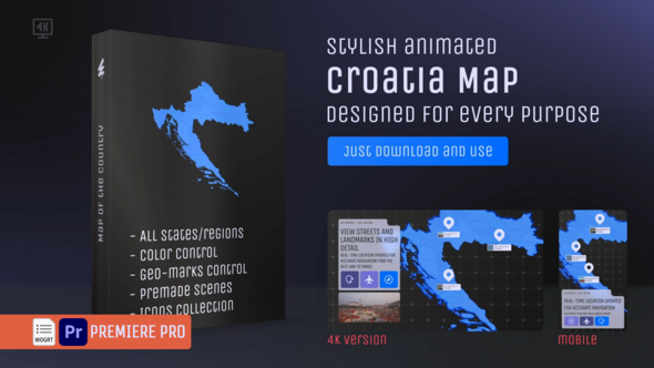 Photo of Croatia Map – Republic of Croatia (Hrvatska) MOGRT Kit – Videohive 61703566