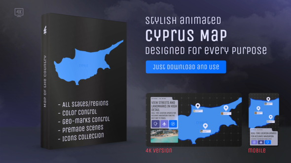 Photo of Cyprus Map – Republic of Cyprus Map Kit – Videohive 61670781