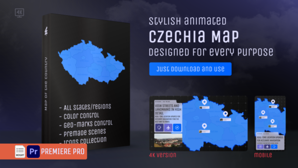 Photo of Czech Republic Map – Republic of Czechia MOGRT Kit – Videohive 61871766