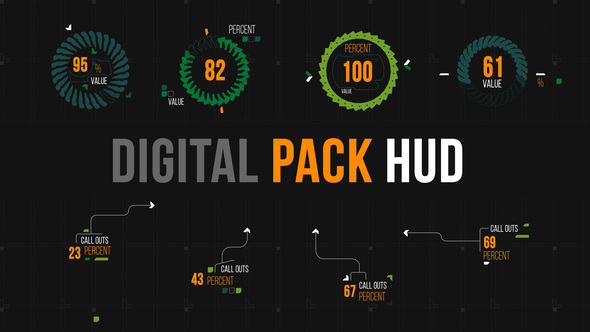Photo of Digital pack HUD – Videohive 61592691
