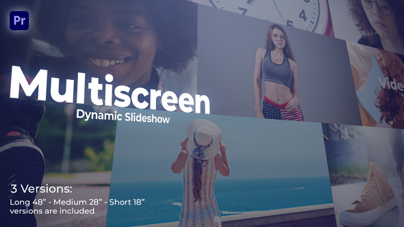 Photo of Multiscreen Dynamic Slideshow for Premiere Pro – Typography Opener MOGRT (Ultra HD, 3 Durations) – Videohive 39236776
