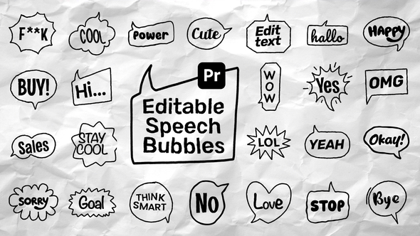 Photo of Editable Speech Bubbles for Premiere Pro – Animated Callouts & Thought Bubbles (MOGRT) – Videohive 57625924