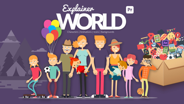 Photo of Explainer World Characters for Premiere Pro – Cartoon Animated Presentation Mascot Pack – Videohive 54738302