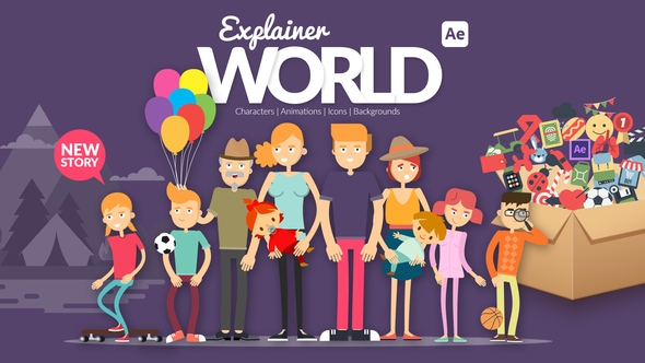 Photo of Explainer World Characters – Cartoon Animated Presentation Mascot Pack – Videohive 54738266