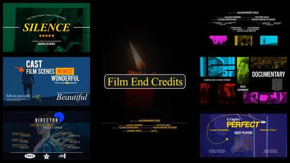 Photo of Film End Credits – Cinematic Movie Titles and Cast Outro – Videohive 61941681