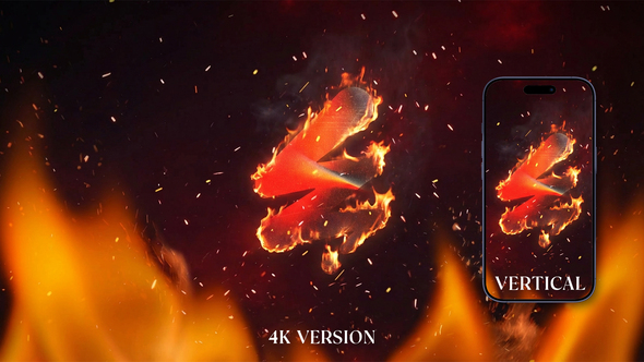 Photo of Fire Sparks Logo Revael Vertical And Horizontal – Videohive 61592520