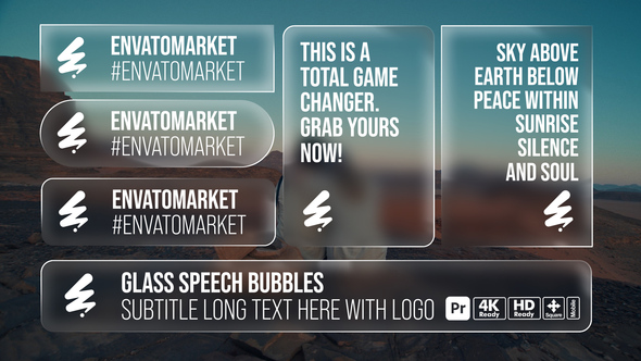Photo of Glass Speech Bubbles for Premiere Pro Transparent Glass Message Bubble Animations for Modern Videos – Videohive 58623186