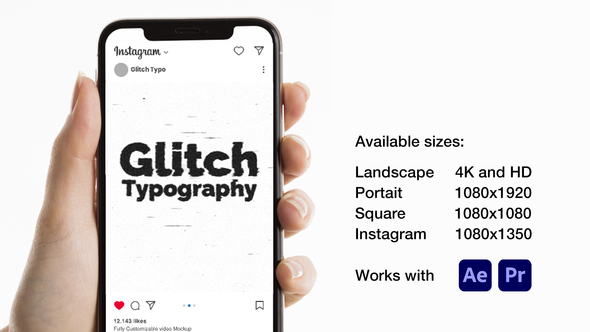 Photo of Glitch Typo — Glitch Typography Titles for After Effects & Premiere Pro (4K/HD/Portrait/Square) – Videohive 50934226