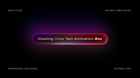 Photo of Glowing Glass Text Animation Box – Videohive 61702015