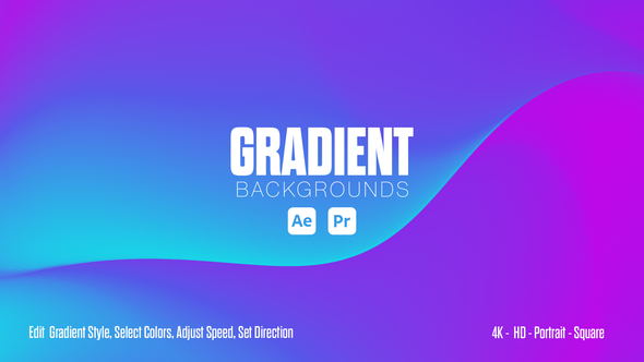 Photo of Gradient Backgrounds – Customizable 4K/HD Motion Backdrops for After Effects & Premiere Pro – Videohive 57914310