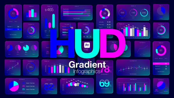 Photo of HUD Gradient Infographics for Premiere Pro – Futuristic Interface Data Visual Animations for Videos – Videohive 58581805