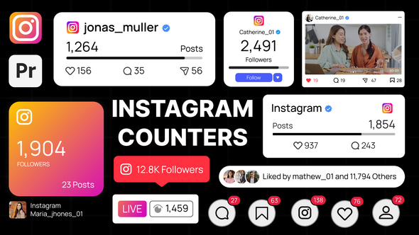 Photo of Instagram Social Counters & UI Elements – Videohive 61587794