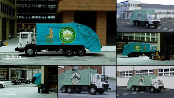 Photo of Landscaping & Garbage Truck MOGRT – Videohive 61809243
