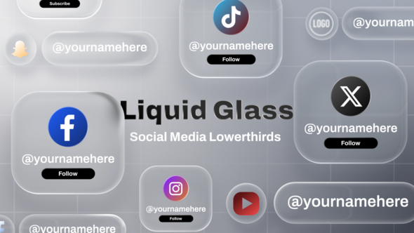 Photo of Liquid Glass Social Media Lowerthirds – Videohive 62051627