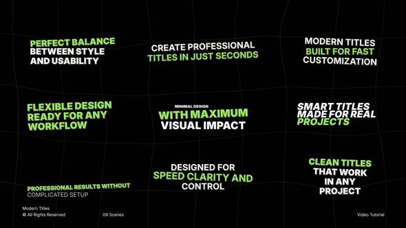 Photo of Modern Titles | After Effects – Videohive 61891553