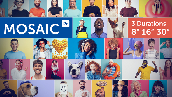 Photo of Mosaic Multiscreen Logo Opener for Premiere Pro – 30s/16s/8s Dynamic Promo Intro – Videohive 56047157