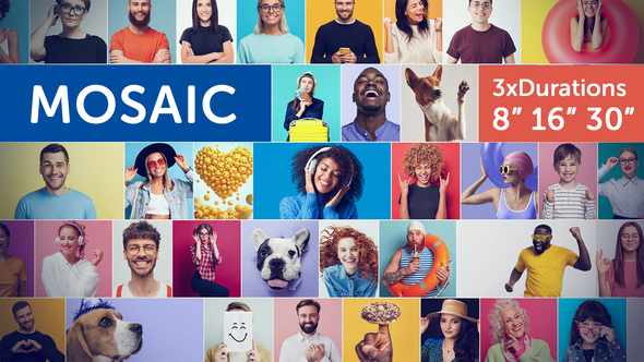 Photo of Mosaic Multiscreen Logo Opener – 30s/16s/8s Dynamic Promo Template for After Effects – Videohive 37900612