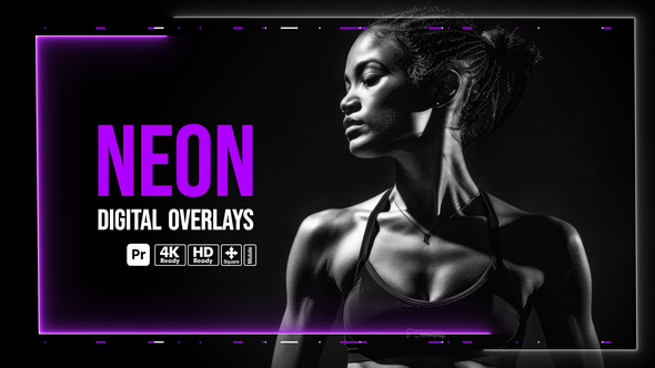 Photo of Neon Digital Overlays for Premiere Pro – Futuristic Glitch Light Motion Effects Pack – Videohive 56228988