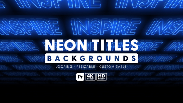 Photo of Neon Titles Backgrounds for Premiere Pro – Glowing Animated Light Motion Backdrop Template – Videohive 55580153