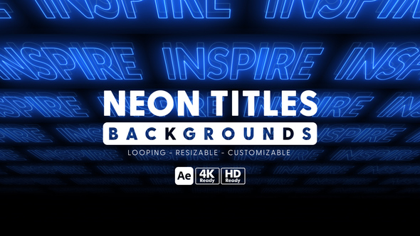 Photo of Neon Titles Backgrounds – Glowing Animated Light Motion Backdrop Template – Videohive 55580151