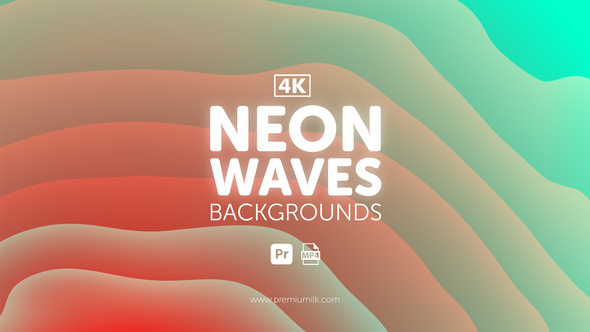 Photo of Neon Waves Backgrounds for Premiere Pro – Glowing Abstract Flowing Motion Backdrop Pack – Videohive 55391909