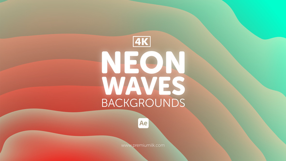 Photo of Neon Waves Backgrounds – Glowing Abstract Flowing Motion Backdrop Pack – Videohive 55391898
