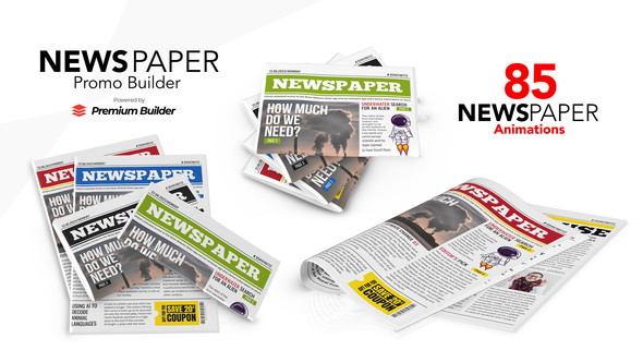 Photo of Newspaper Promo Builder | 85 3D Newspaper Mockup Scenes for After Effects – Videohive 46684542