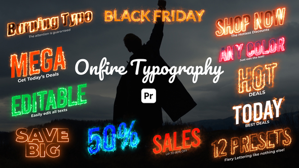 Photo of On Fire Animated Typography for Premiere Pro — 12 Burning Letter Presets (MOGRT) – Videohive 54148964
