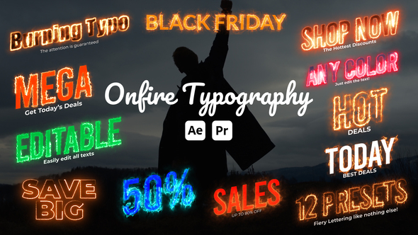 Photo of On Fire Animated Typography — 12 Burning Letter Presets for Promos Special Offers – Videohive 51301879