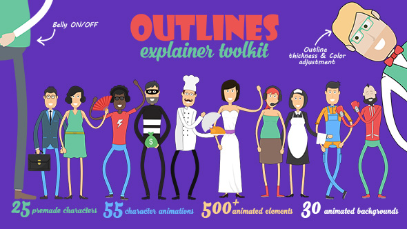 Photo of Outlines Explainer Toolkit | Character Explainer Builder for After Effects – Videohive 19498699