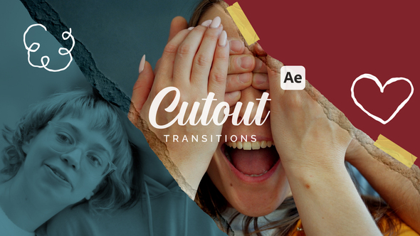 Photo of Paper Cut-Out Transitions for After Effects — Handmade Stop-Motion Doodle Cutout Pack (10) – Videohive 57113345
