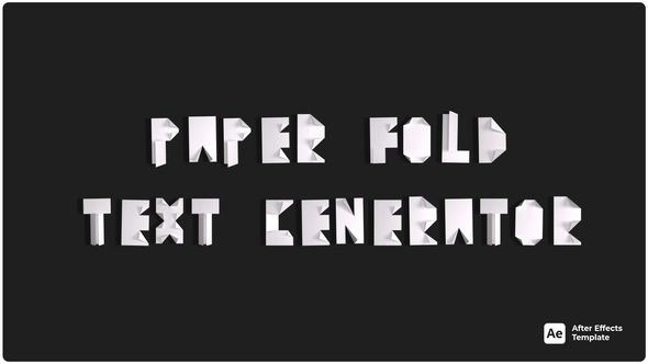 Photo of Paper Fold Text Generator – Origami Style Animated Typography – Videohive 61985685