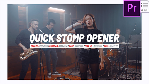 Photo of Quick Stomp Opener – Premiere Pro MOGRT – Videohive 61568550