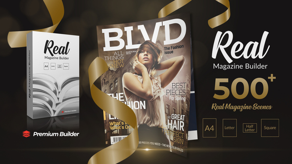 Photo of Real Magazine Promo Builder – 500+ Editable Magazine Scenes (A4/Letter/Half Letter/Square) – Videohive 29703858